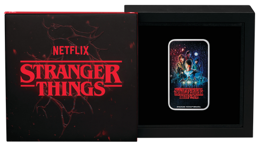 2026 PerthMint Stranger Things - Season 1 1oz Silver Coloured Rectangular Coin