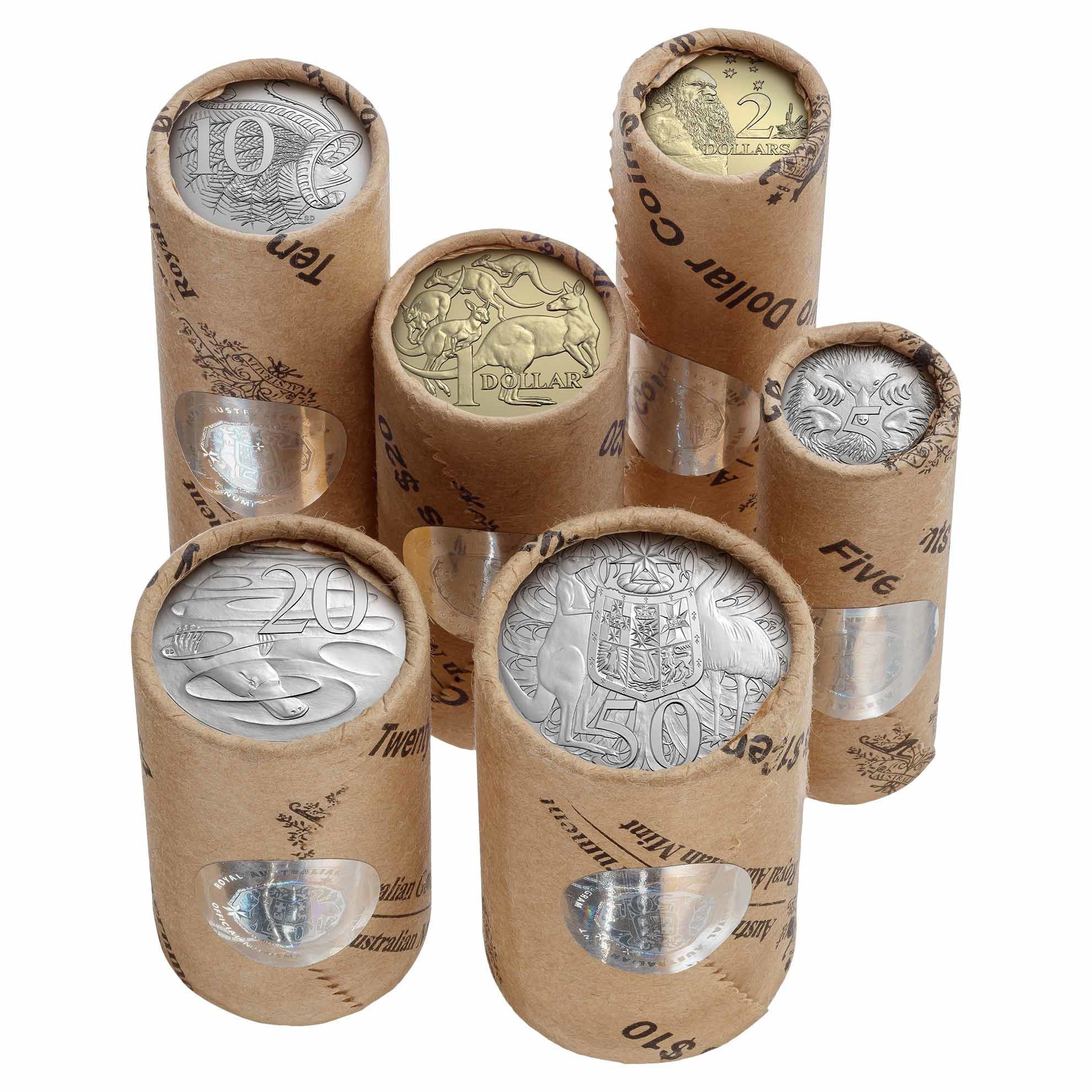 2025 RAM Premium Rolled Coin Set $2 to 5c Factory Rolls