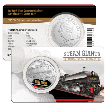 2025 RAM 50c Steam Giants 7 Coin Collection