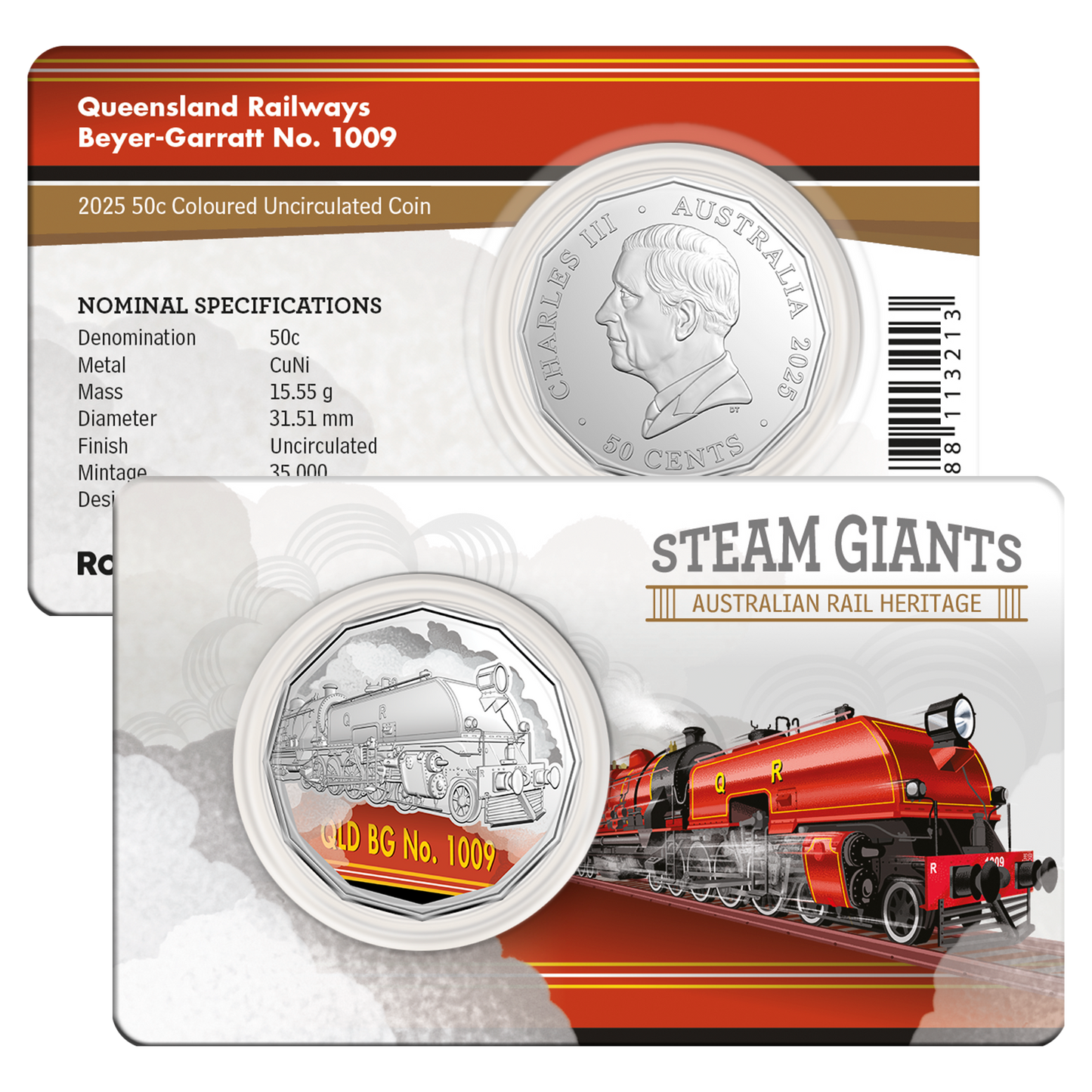 2025 RAM 50c Steam Giants 7 Coin Collection