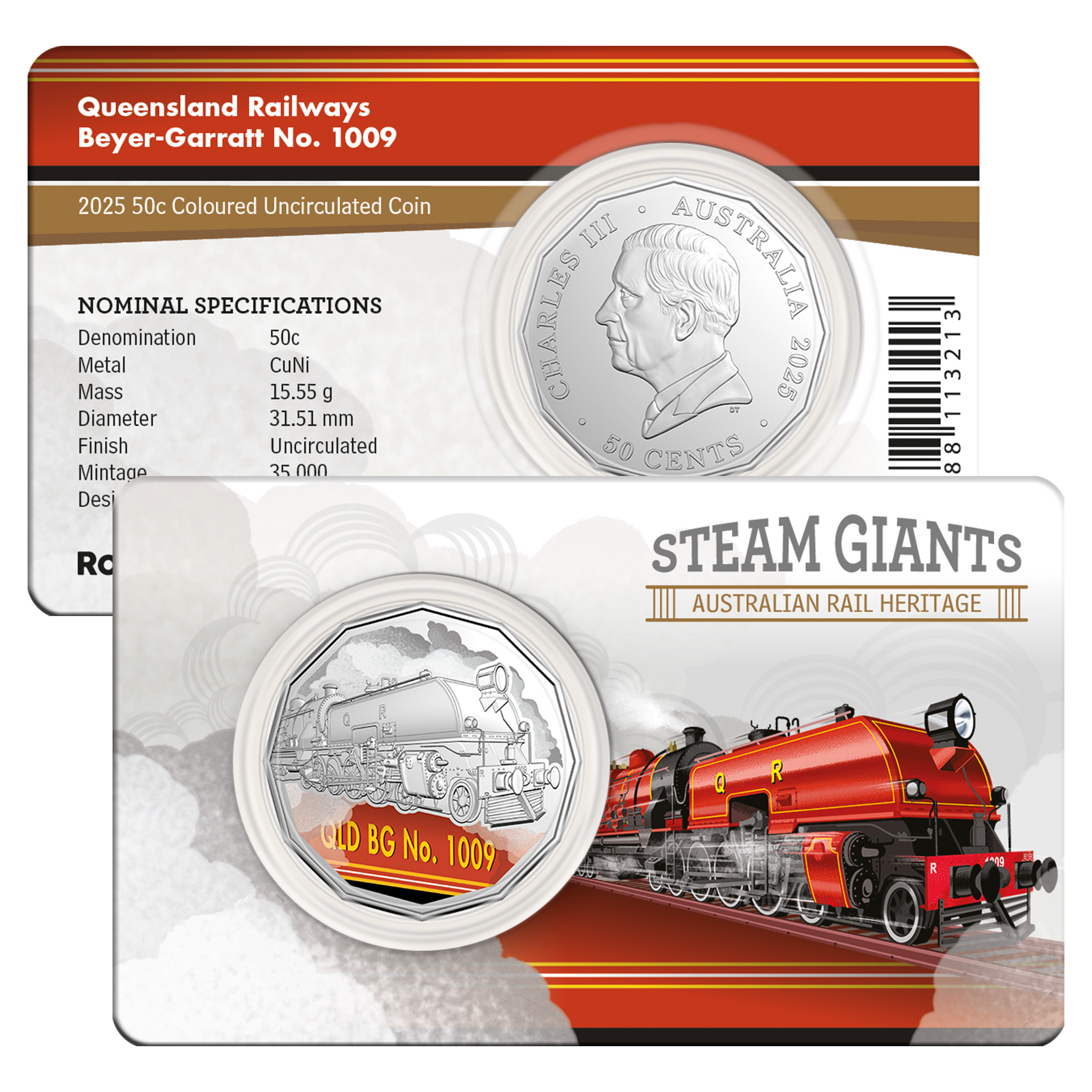 2025 RAM 50c Steam Giants 7 Coin Collection