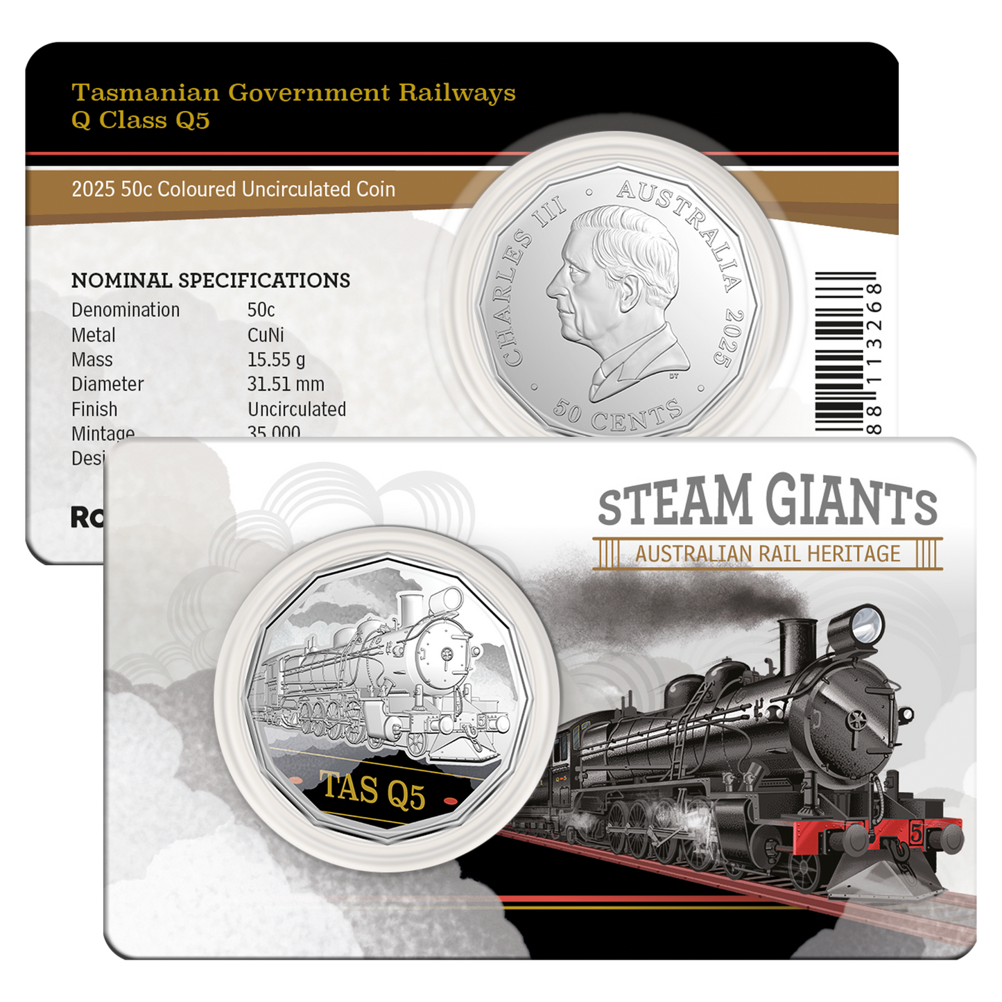 2025 RAM 50c Steam Giants 7 Coin Collection