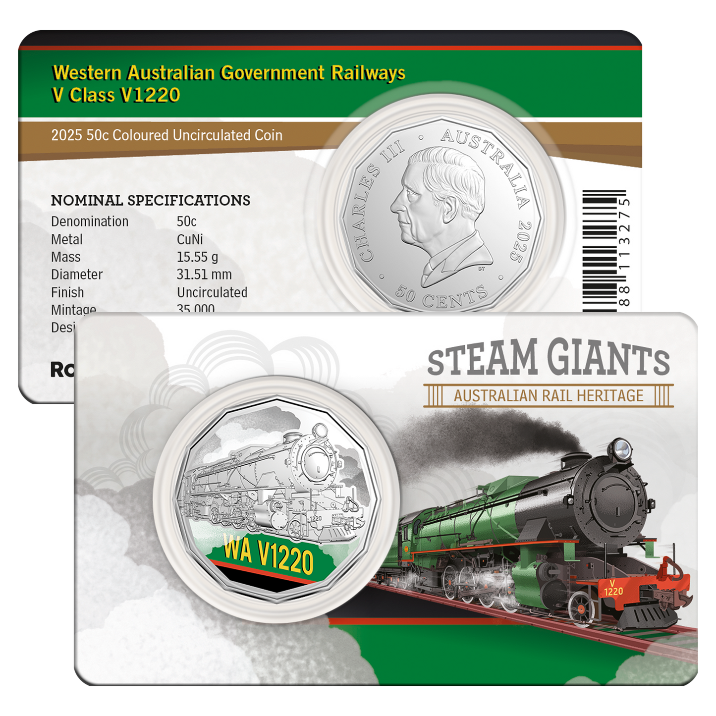 2025 RAM 50c Steam Giants 7 Coin Collection