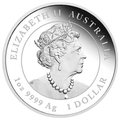 2023 Perth Mint Lunar Rabbit 1oz Silver Coloured Proof Coin