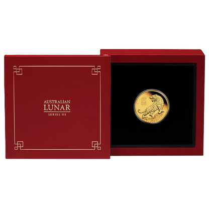 2022 Perth Mint Lunar Tiger 1/4oz Gold Proof Coin