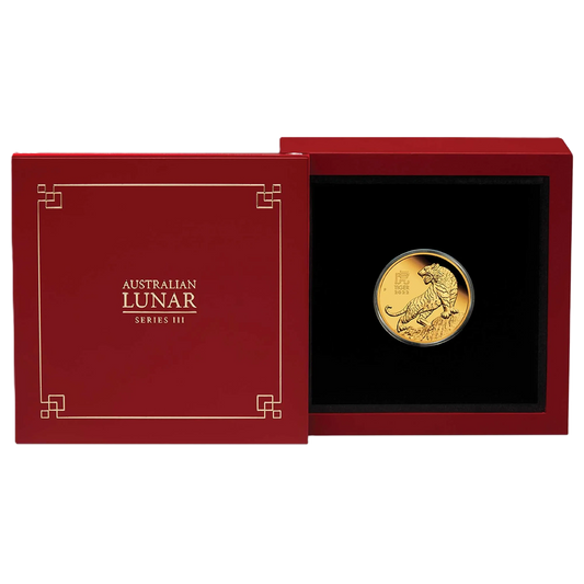 2022 Perth Mint Lunar Tiger 1/4oz Gold Proof Coin