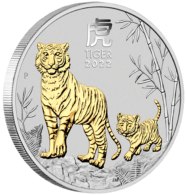 2022 Perth Mint Lunar Tiger 1oz Silver Trio Coin Set