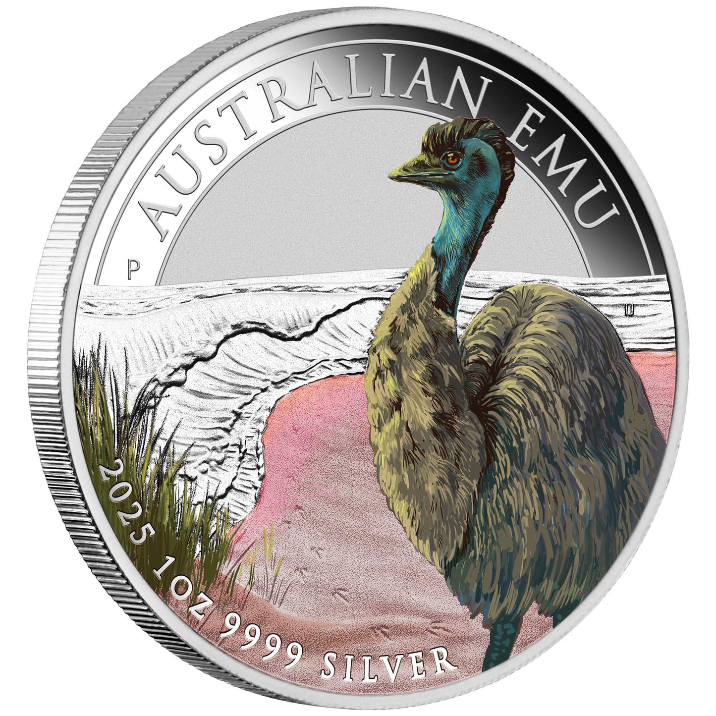 2025 Perth Mint Emu 1oz Silver Coloured Coin