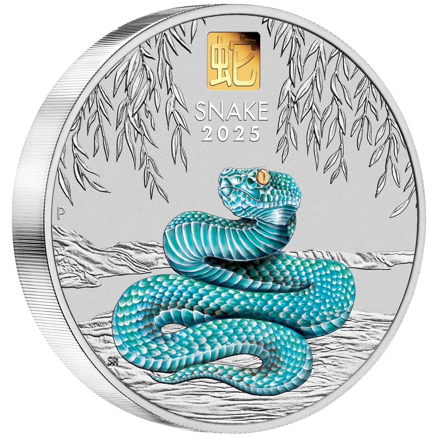 2025 Perth Mint Lunar Snake 1 Kilo Silver Coloured Proof Coin