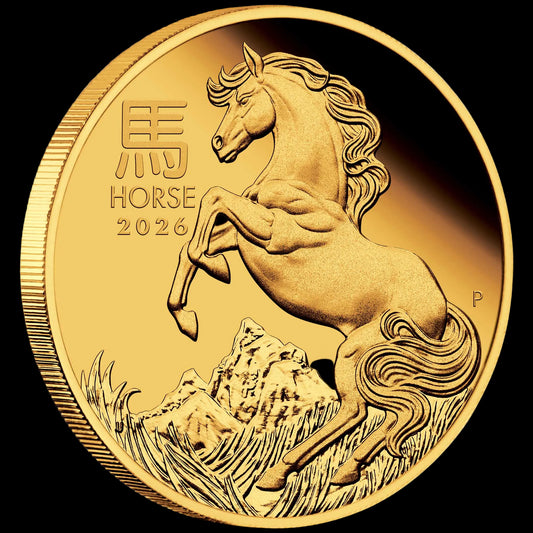 2026 Perth Mint Lunar Horse 1/4oz Gold Proof Coin