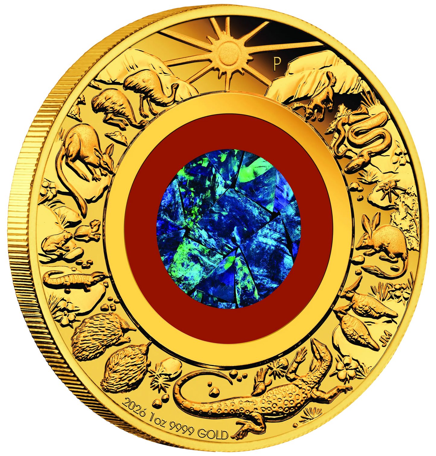 2026 Perth Mint Wonders of Australia Outback 1oz Gold Proof Opal Coin - Pre Order