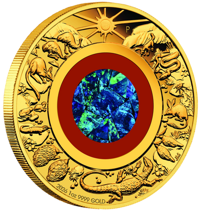2026 Perth Mint Wonders of Australia Outback 1oz Gold Proof Opal Coin - Pre Order
