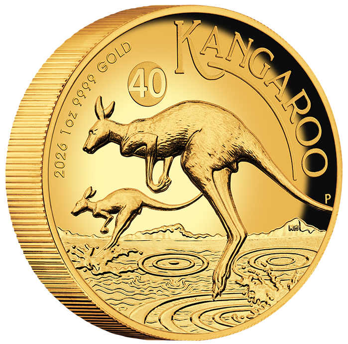 2026 Perth Mint Australian Kangaroo 1oz Gold Proof HR Coin - Pre Order