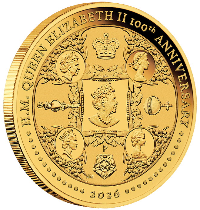 2026 Perth Mint Queen Elizabeth II 100th Anniversary 1/4oz Gold Proof Coin