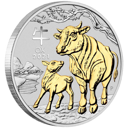 2021 Perth Mint Lunar Ox 1oz Silver Trio Set