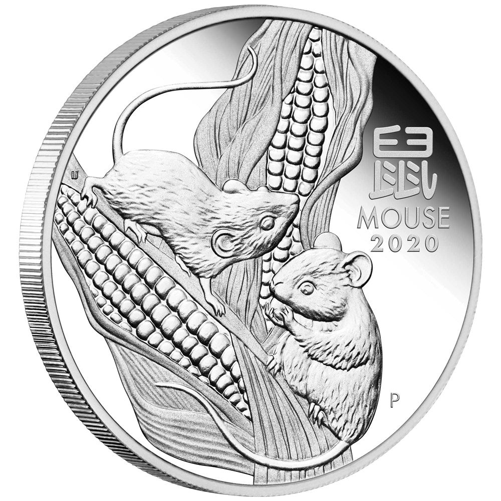 2020 Perth Mint Lunar Mouse Silver Proof Three-Coin Set