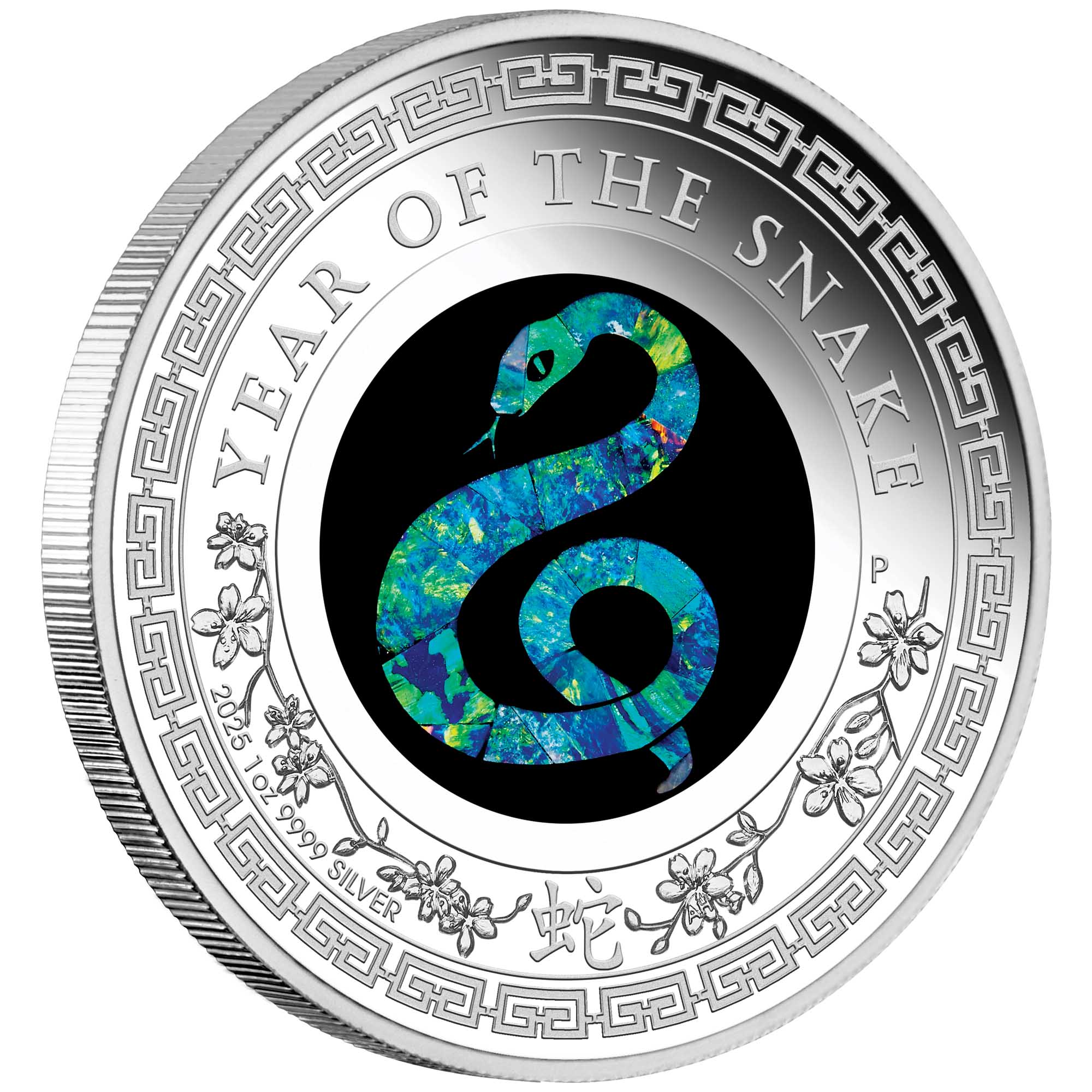 2025 Perth Mint Opal Lunar Snake 1oz Silver Proof Coin