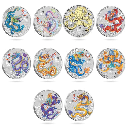 2024 Perth Mint Lunar Dragon 1oz Silver 10 Coin Collection