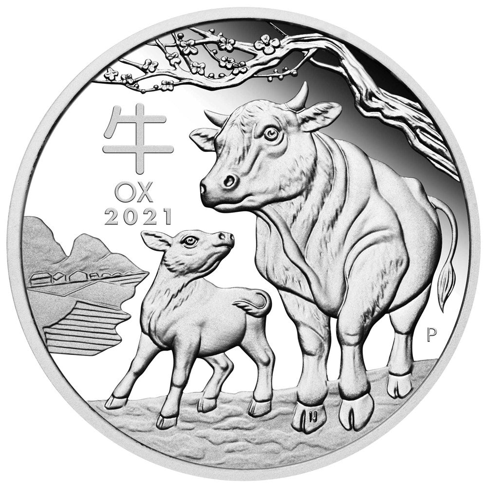 2021 Perth Mint Lunar Ox Silver Proof Three-Coin Set
