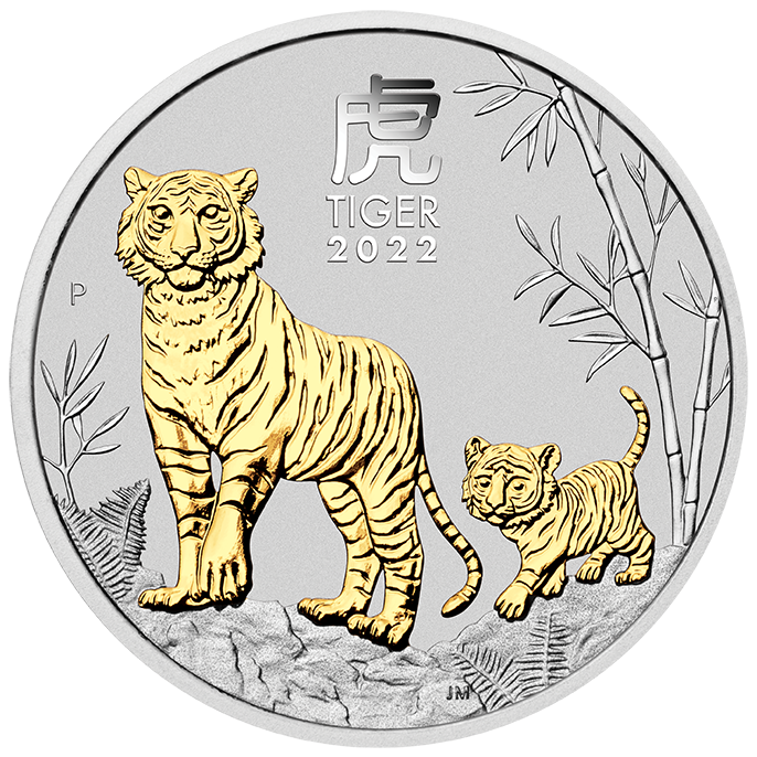 2022 Perth Mint Lunar Tiger 1oz Silver Trio Coin Set