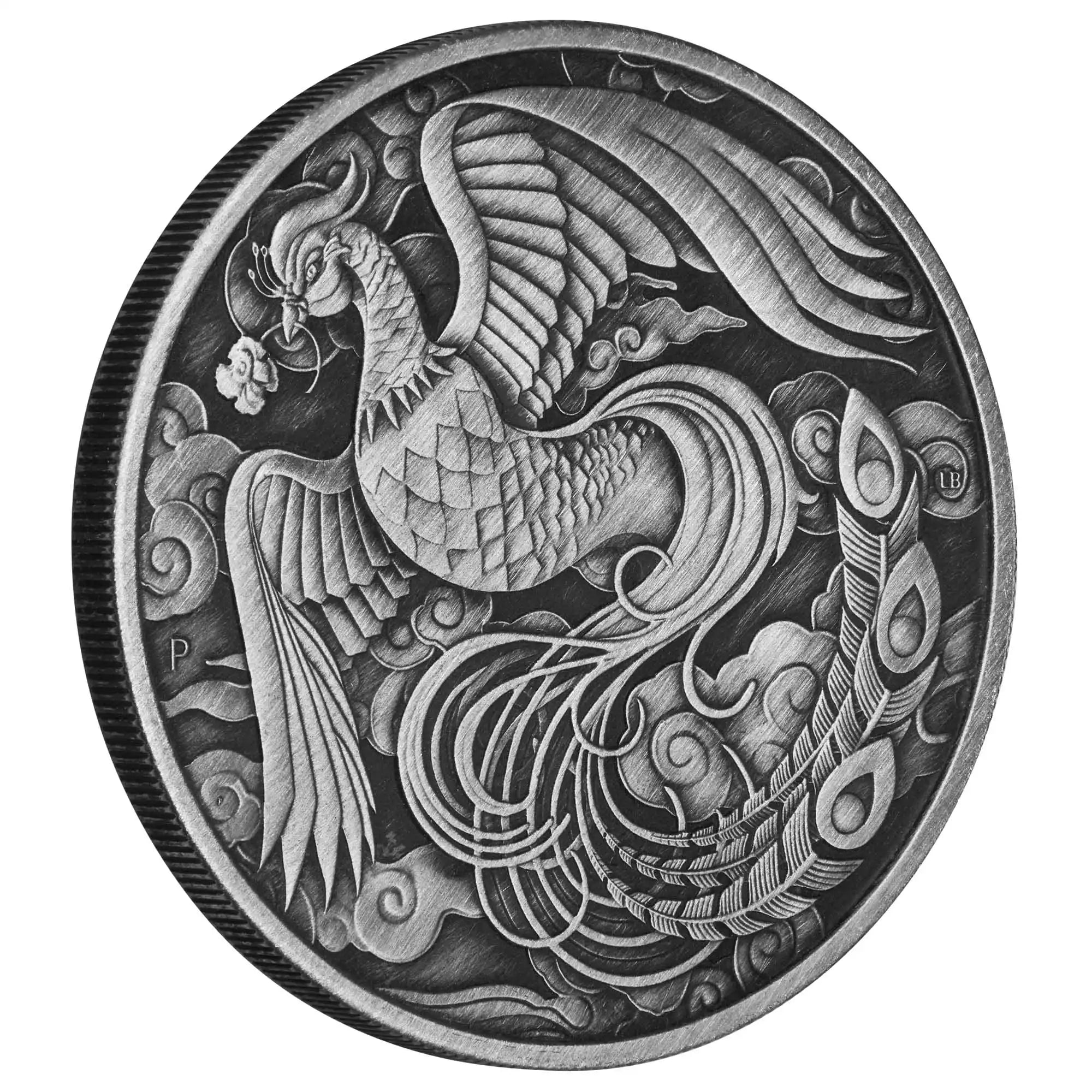 2023 Perth Mint Chinese Myths and Legends Phoenix 1oz Silver Antiqued Coin