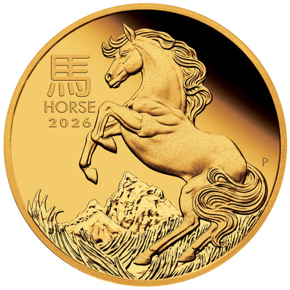 2026 Perth Mint Lunar Horse 1/4oz Gold Proof Coin