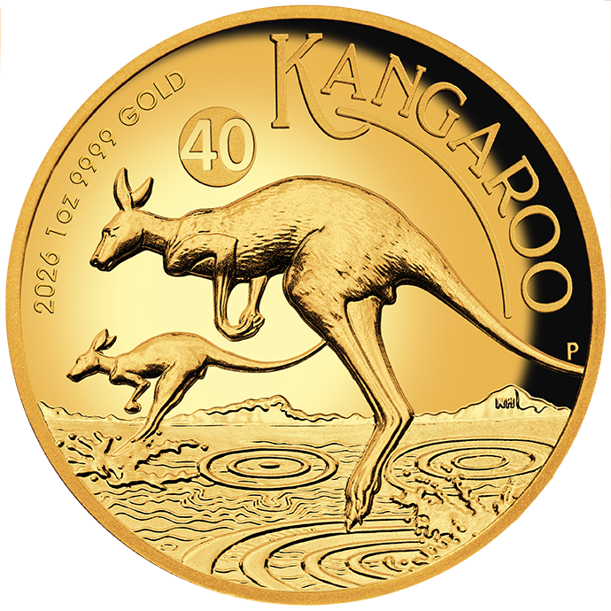 2026 Perth Mint Australian Kangaroo 1oz Gold Proof HR Coin - Pre Order