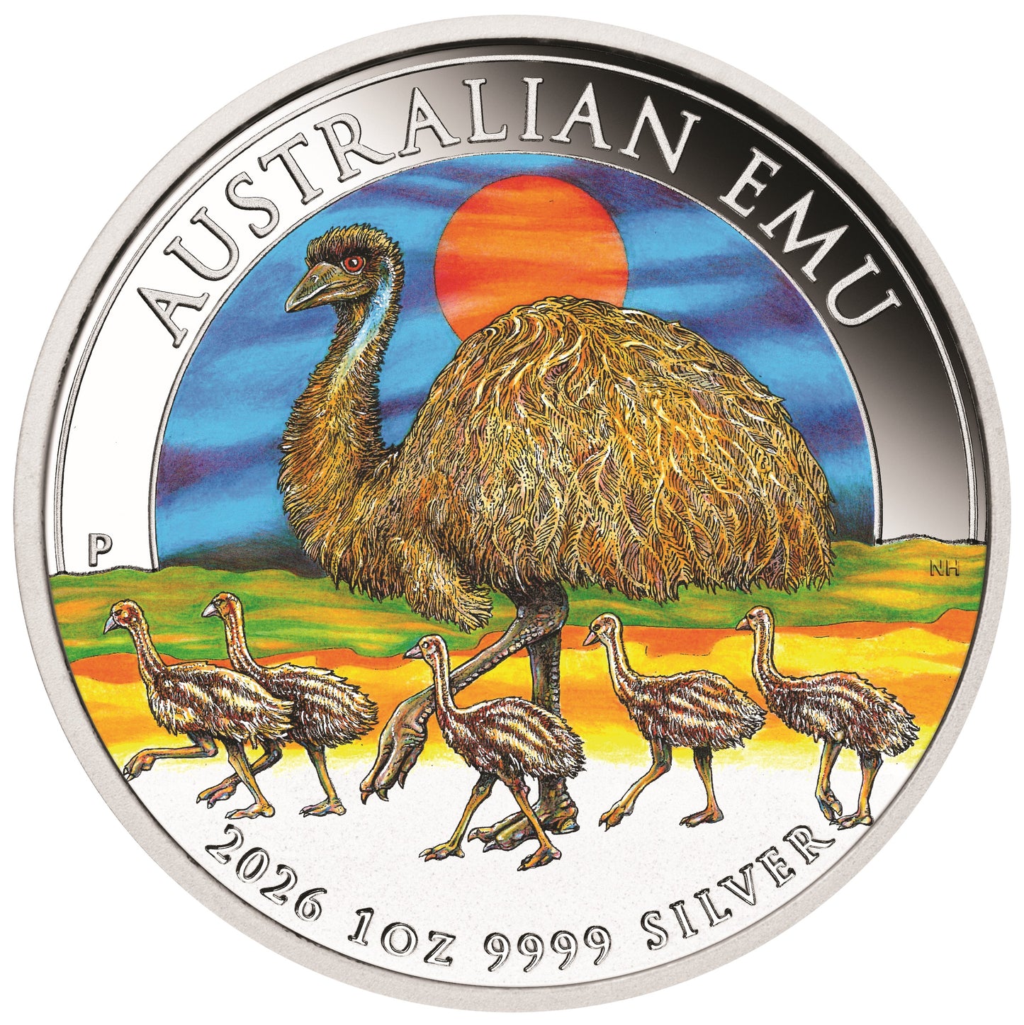 2026 Perth Mint Australian Emu 1oz Coloured Silver Coin Pre Order