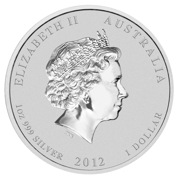 2012 Perth Mint Dragon 1oz Silver Coloured ANDA Melbourne Coin