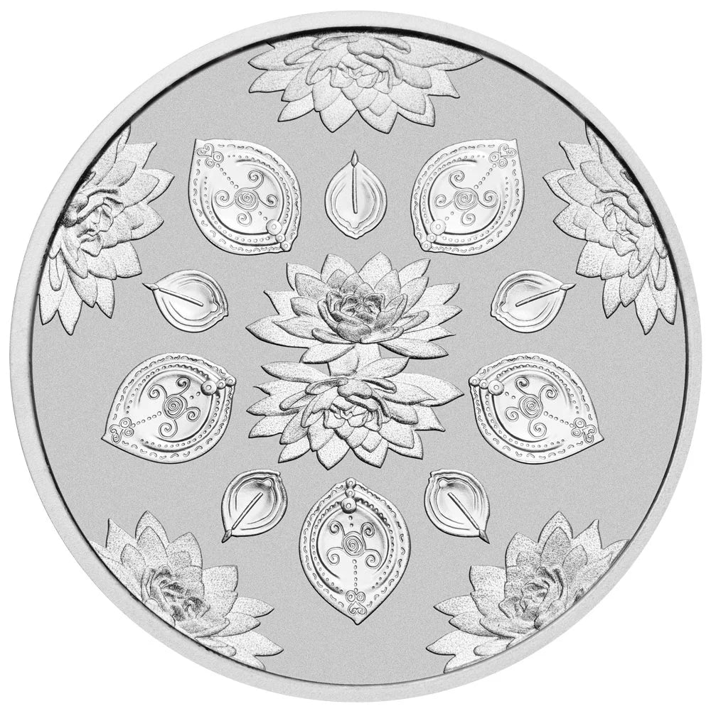 2021 Perth Mint Happy Diwali 1oz Silver Gilded Medallion