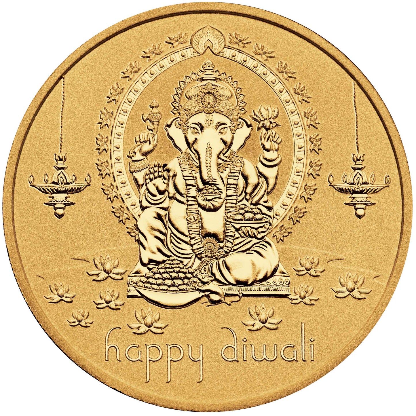 2022 Perth Mint Happy Diwali 1oz Silver Gilded Medallion