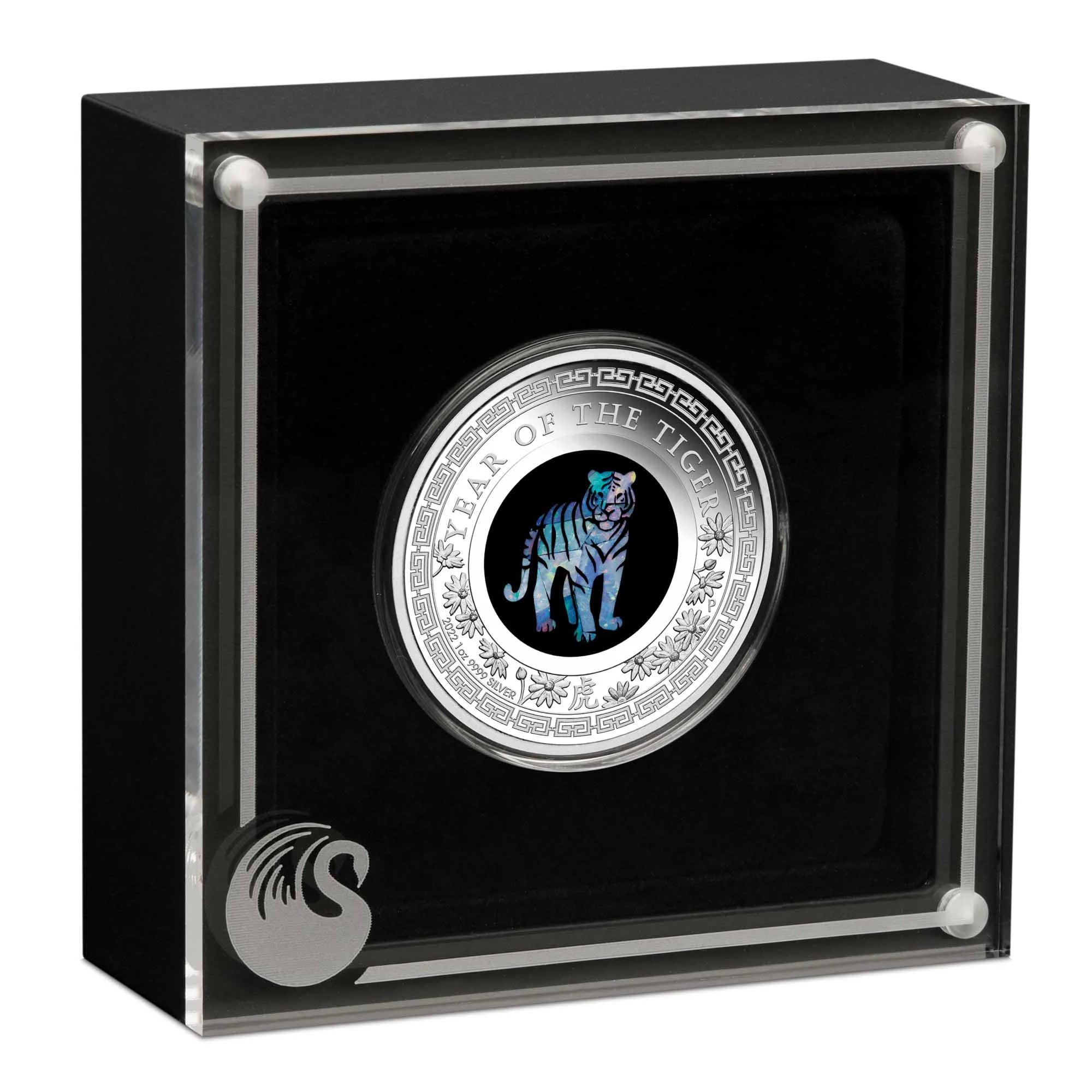 2022 Perth Mint Opal Lunar Tiger 1oz Silver Proof Coin