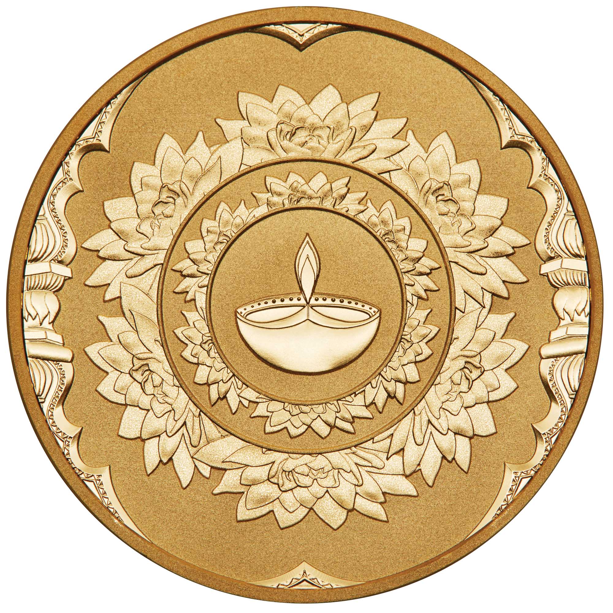 2023 Perth Mint Happy Diwali 1oz Silver Gilded Medallion
