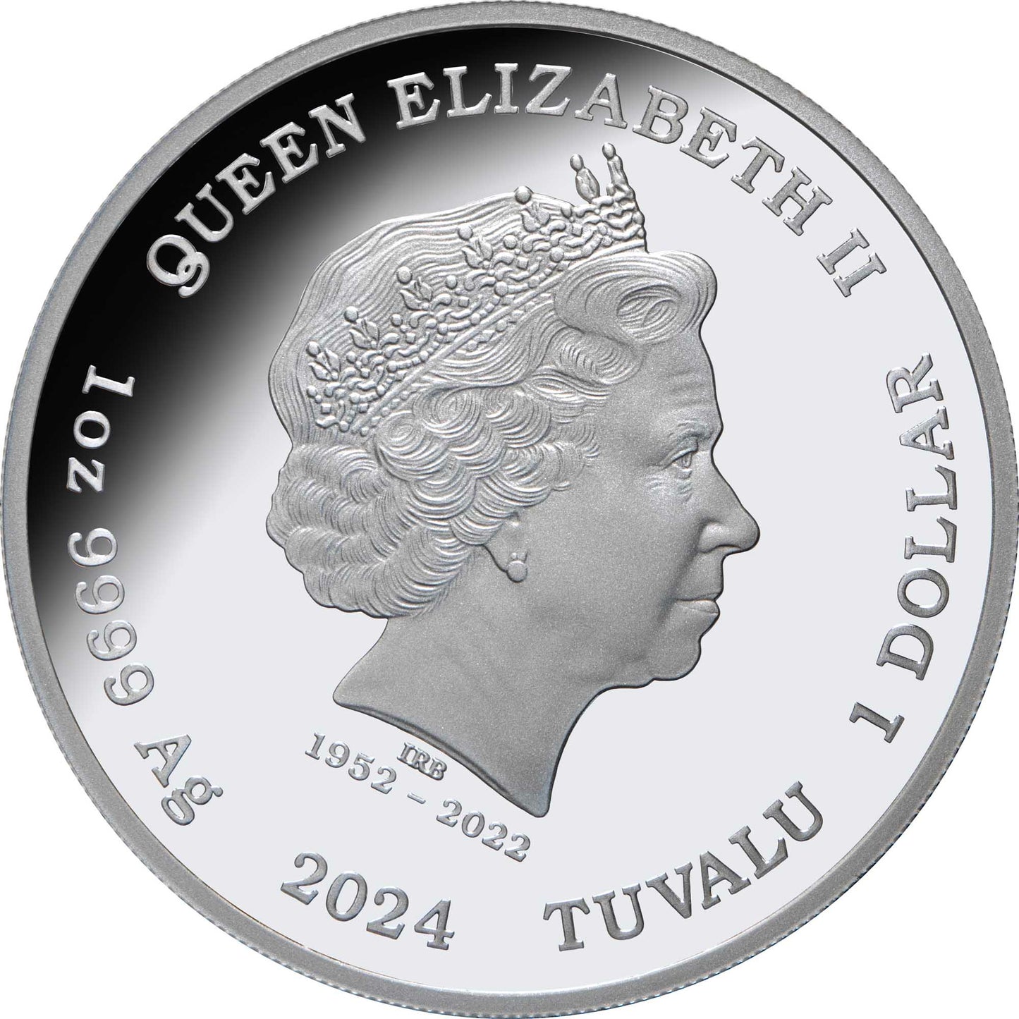 2024 Tuvalu Deadly & Dangerous Australia’s Bluebottle 1oz Silver Proof Coloured Coin