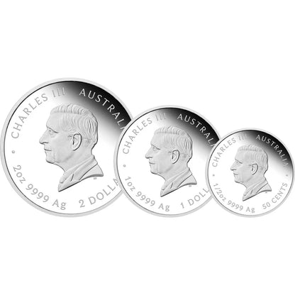2025 Perth Mint Lunar Snake Silver Proof Three-Coin Set