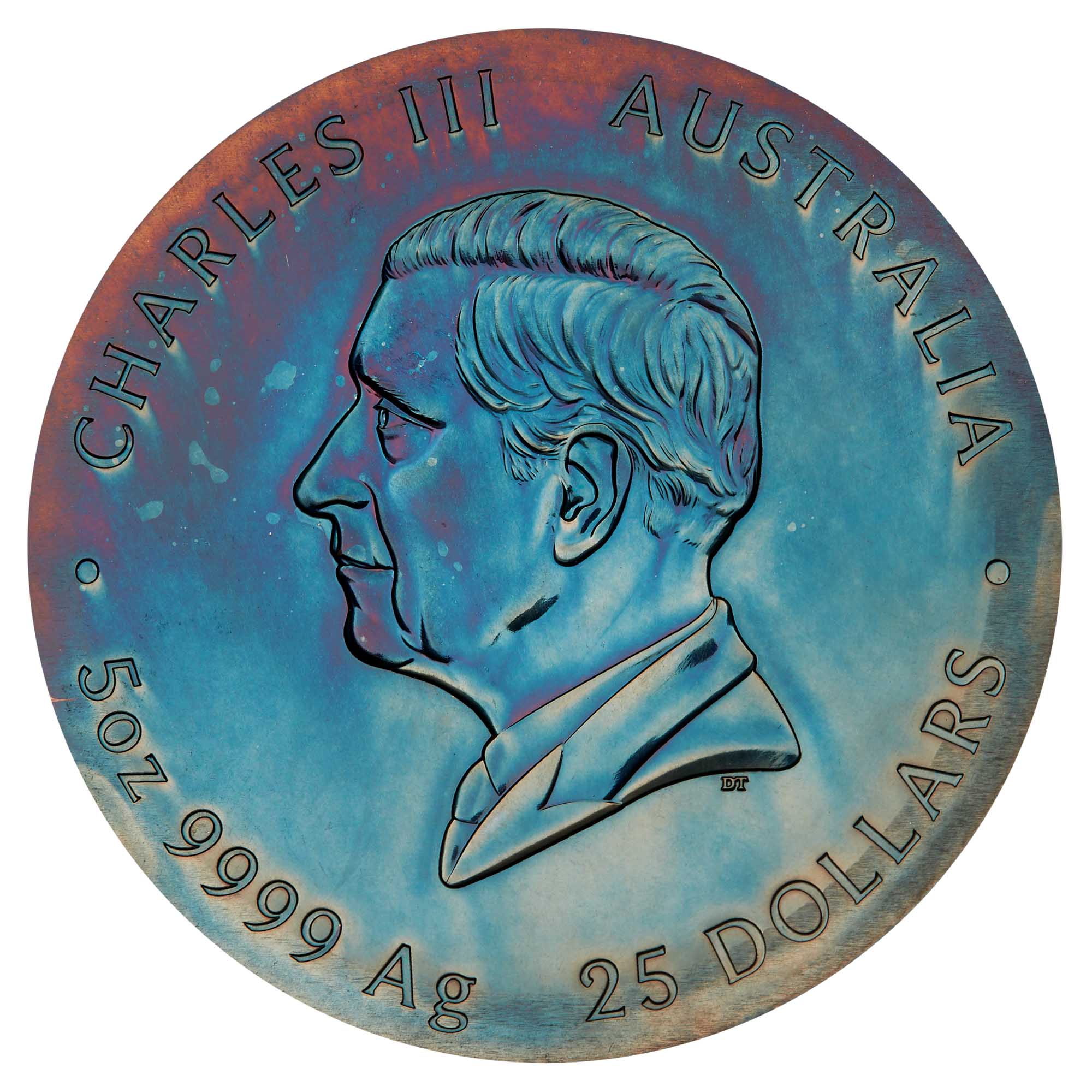 2025 Perth Mint Extragalactic 5oz Silver Patinaed Coloured Coin with Diamonds