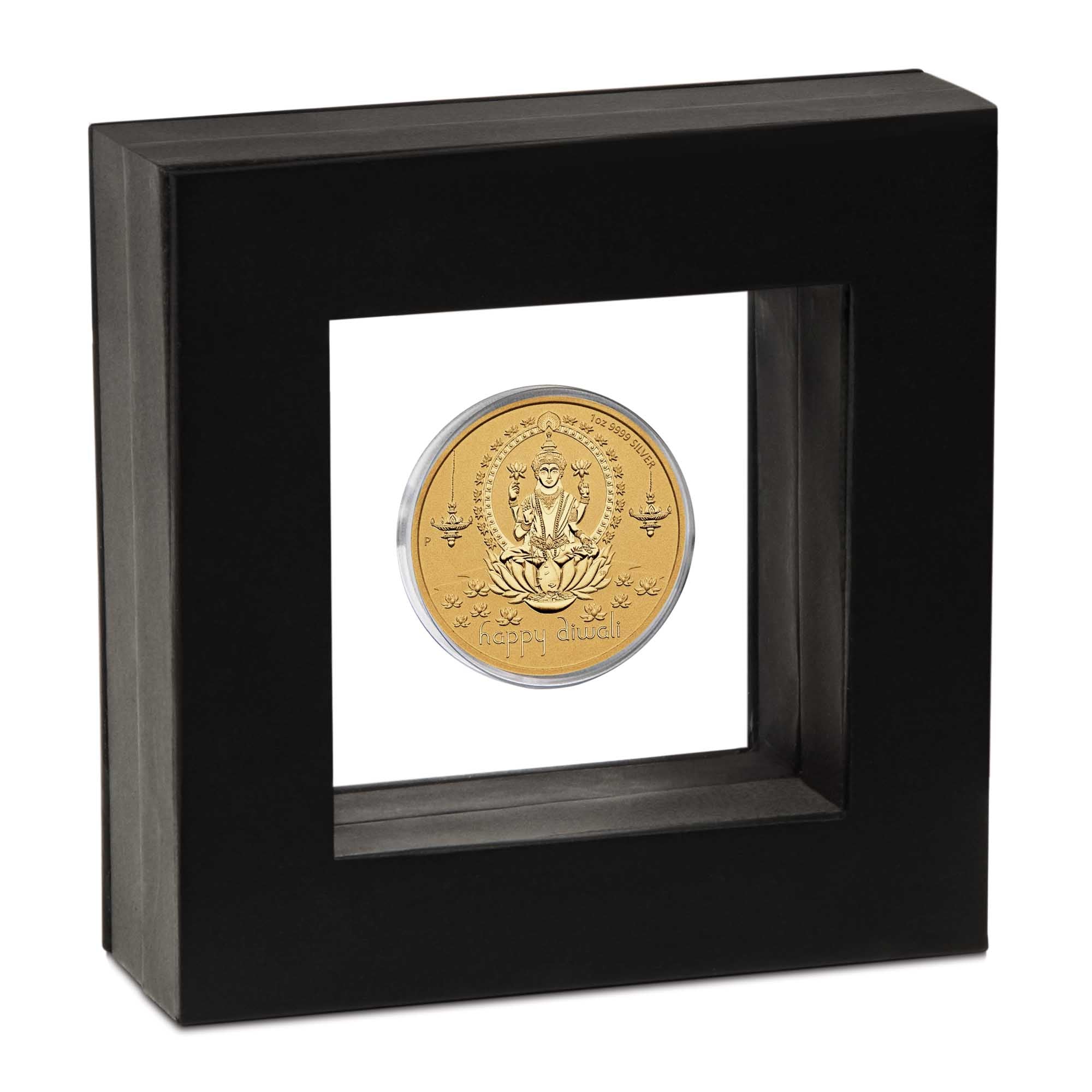 2022 Perth Mint Happy Diwali 1oz Silver Gilded Medallion
