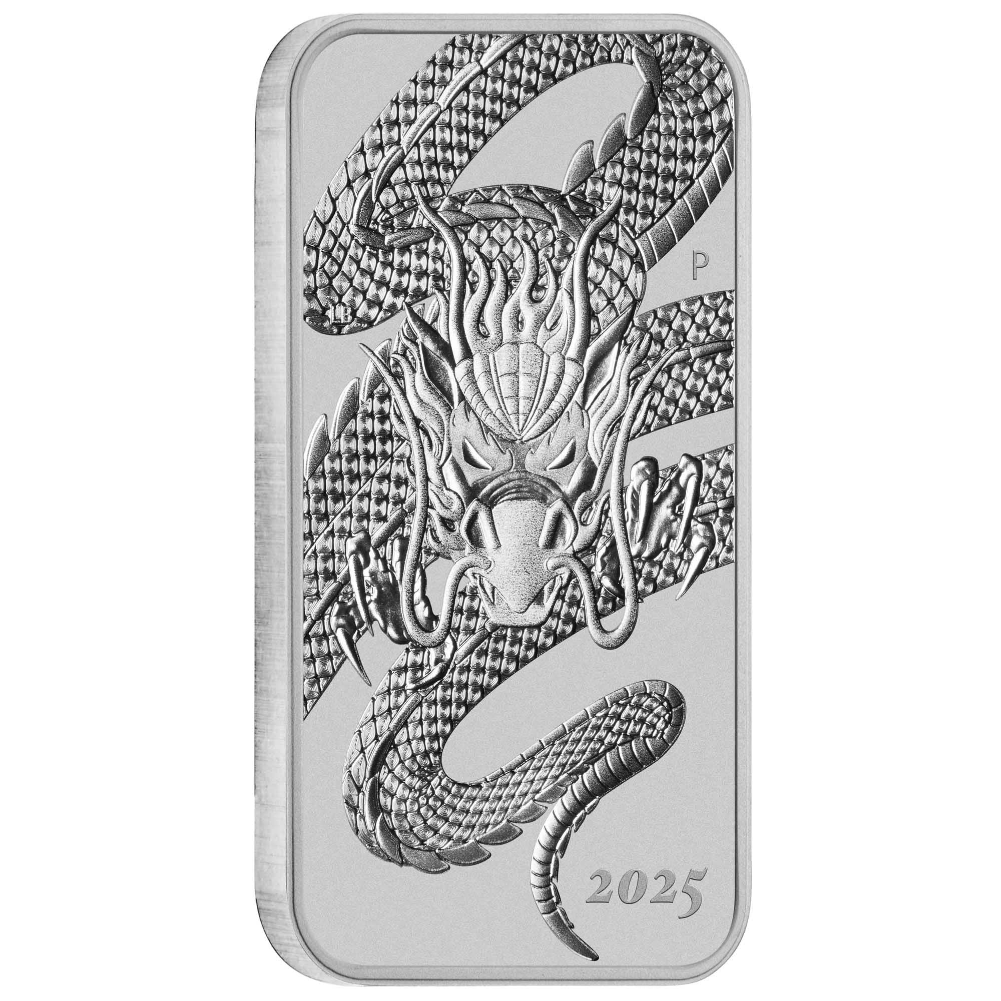 2025 Perth Mint Dragon 1oz Silver Rectangular Bullion Coin