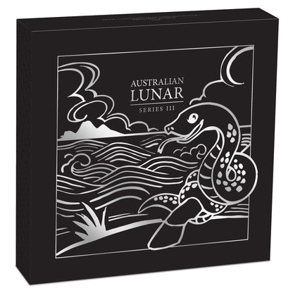 2025 Perth Mint Lunar Snake 1 Kilo Silver Coloured Proof Coin