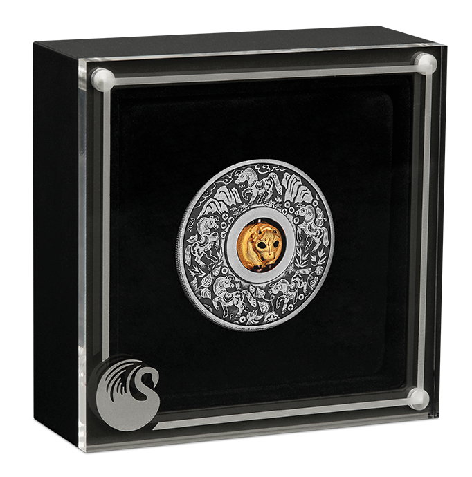 2026 Perth Mint Lunar Horse Rotating Charm 1oz Silver Antiqued Coin