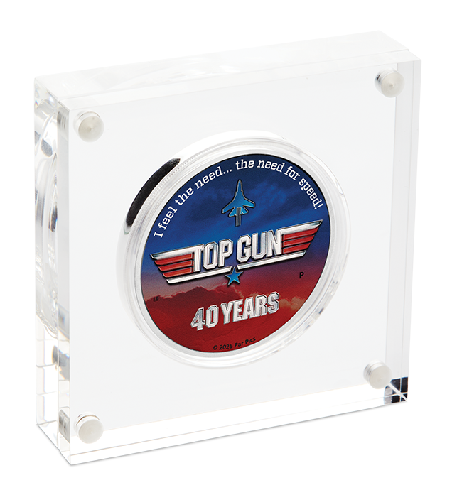2026 Perth Mint Top Gun 40th Anniversary 1oz Silver Coloured Coin