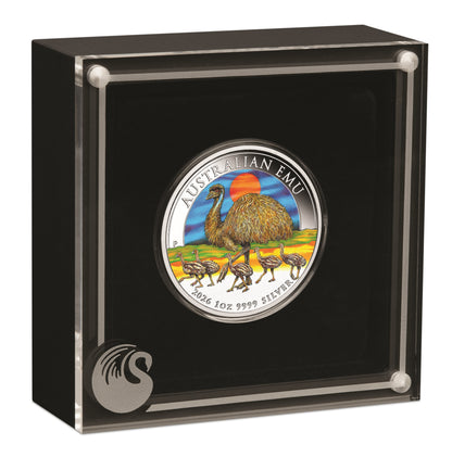 2026 Perth Mint Australian Emu 1oz Coloured Silver Coin Pre Order