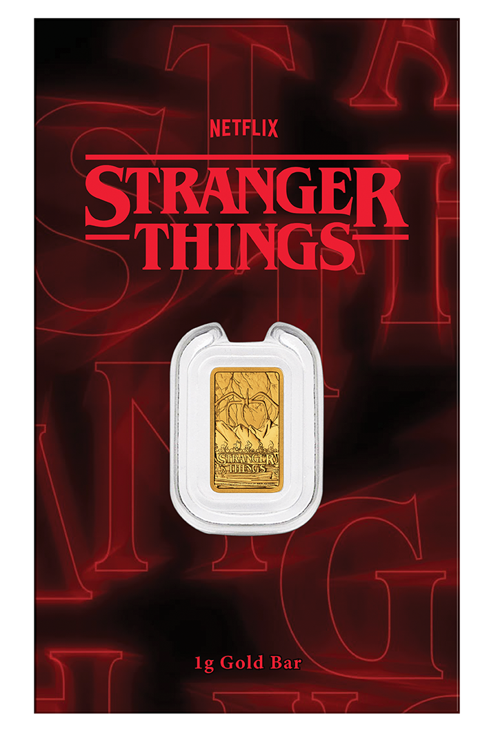 2026 Perth Mint Stranger Things 1g Gold Minted Bar