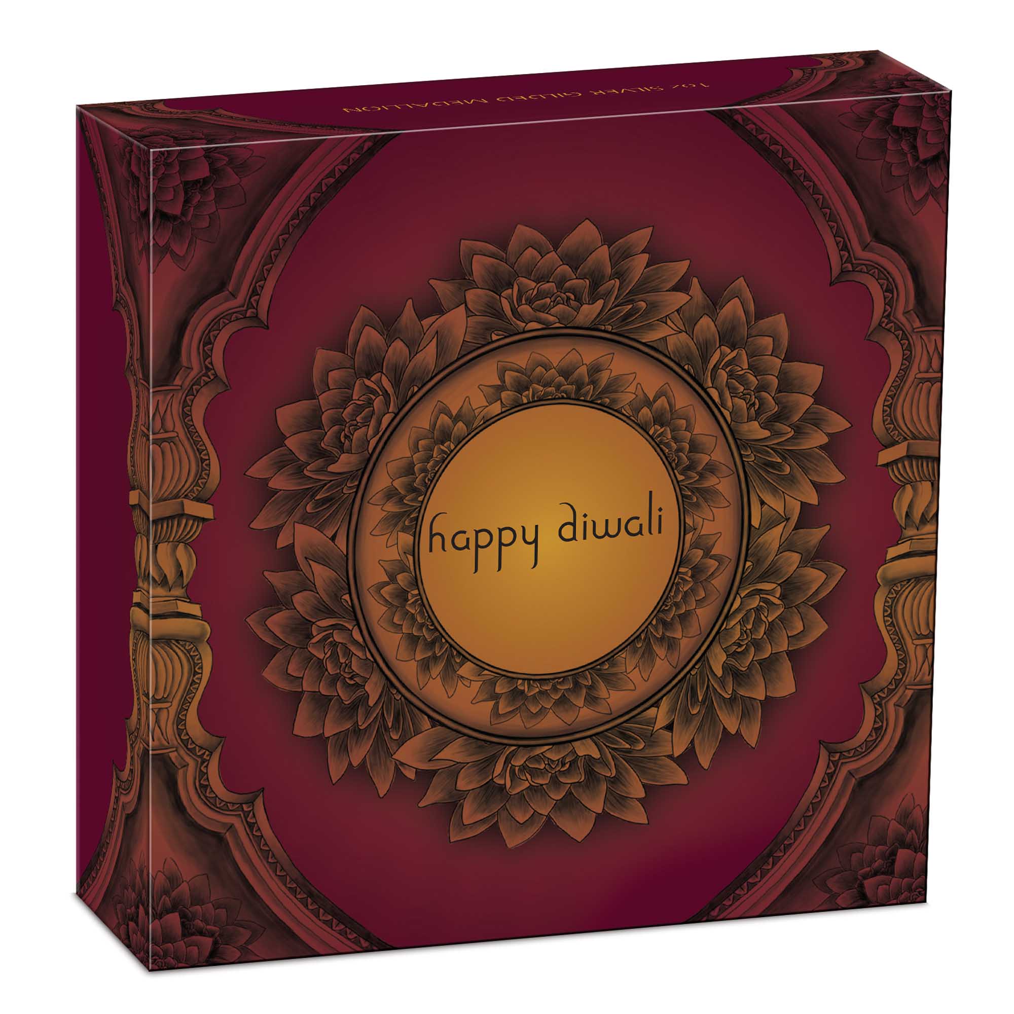 2023 Perth Mint Happy Diwali 1oz Silver Gilded Medallion