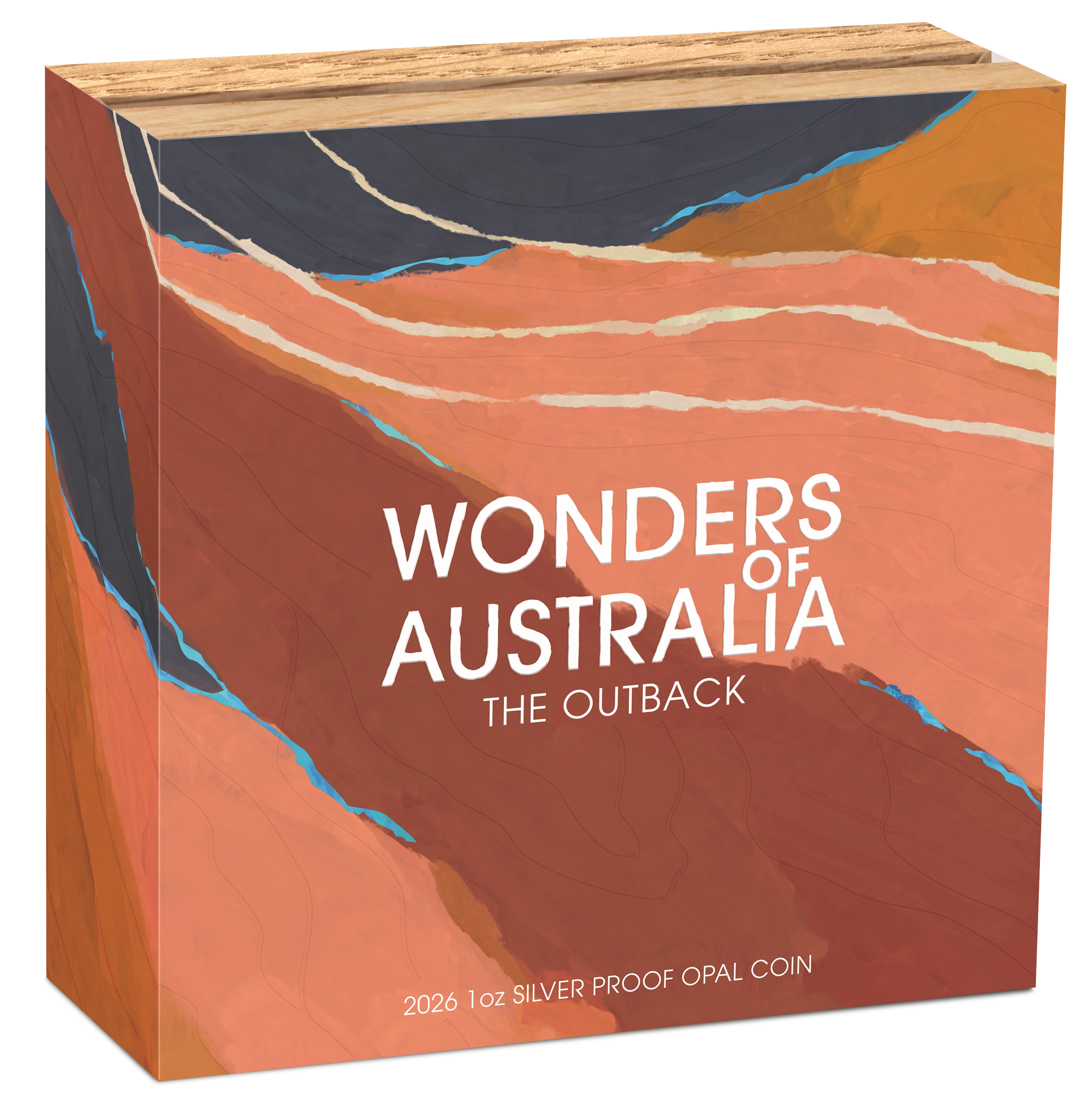 2026 Perth Mint Wonders of Australia Outback 1oz Silver Proof Opal Coin
