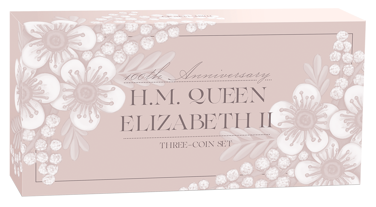 2026 Perth Mint Queen Elizabeth II 100th Anniversary 1oz Silver Proof Three Coin Set - Pre Oder