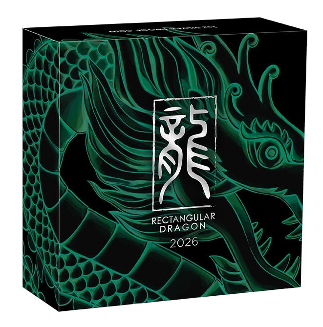 2026 Perth Mint Dragon 1oz Silver Proof Rectangular Bar