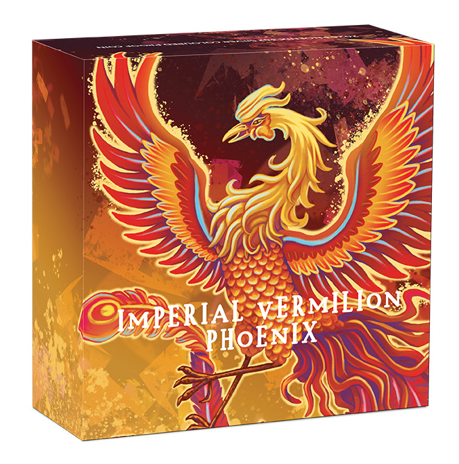 2026 Perth Mint Imperial Vermilion Phoenix 3oz Silver Coloured Coin