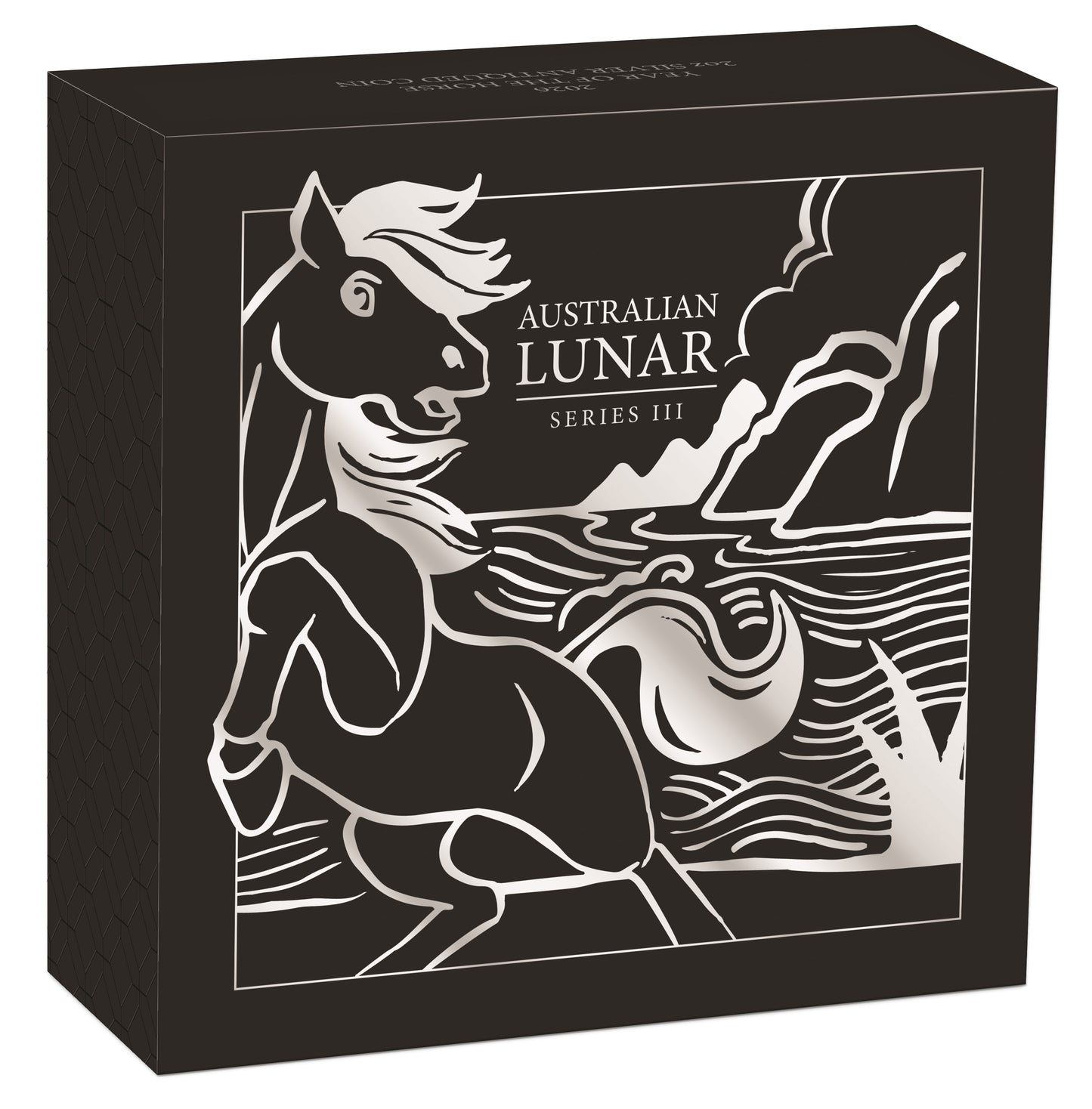 2026 Perth Mint Lunar Horse 2oz Antiqued Silver Coin. Pre-order
