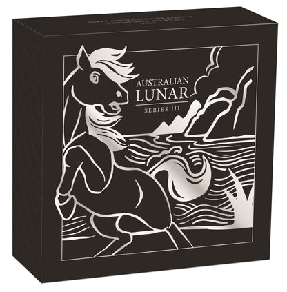 2026 Perth Mint Lunar Horse 2oz Antiqued Silver Coin. Pre-order